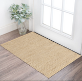 2' X 3' Natural Jute Flatweave Handmade Area Rug