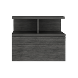 13" Dark Gray Wood One Drawer Floating Nightstand