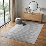 4' X 6' Gray Ombre Distressed Non Skid Area Rug