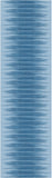 8' Blue Ombre Distressed Non Skid Runner Rug