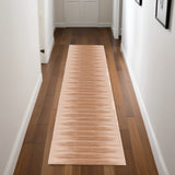 8' Brown Ombre Distressed Non Skid Runner Rug