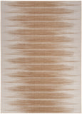 5' X 7' Brown Ombre Distressed Non Skid Area Rug