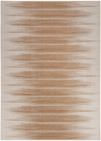 5' X 7' Brown Ombre Distressed Non Skid Area Rug