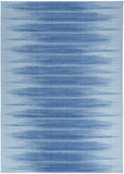 6' X 9' Blue Ombre Distressed Non Skid Area Rug