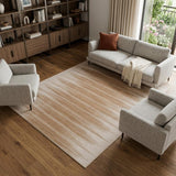 6' X 9' Brown Ombre Distressed Non Skid Area Rug
