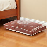 24" X 36" Stonewashed Red Medallion Pillow Style Pet Bed With Removable Cover
