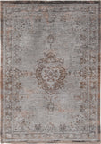 5' X 7' Gray and Beige Medallion Non Skid Area Rug