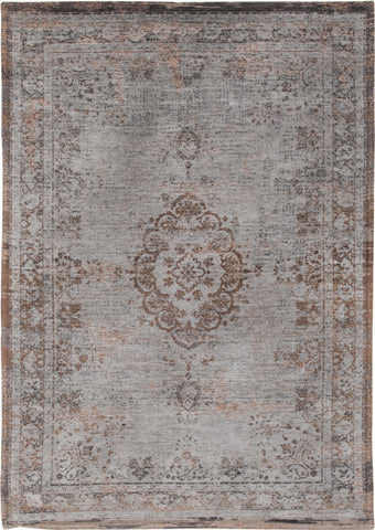 5' X 7' Gray and Beige Medallion Non Skid Area Rug