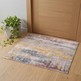 3' X 5' White Abstract Non Skid Area Rug