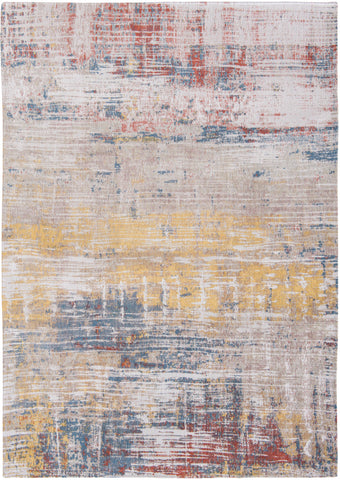 7' X 9' White Abstract Non Skid Area Rug