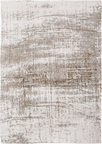 3' X 5' Gray and Beige Abstract Non Skid Area Rug