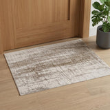 3' X 5' Gray and Beige Abstract Non Skid Area Rug