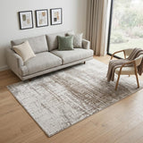 6' X 8' Gray and Beige Abstract Non Skid Area Rug