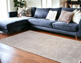 6' X 8' Gray and Yellow Chevron Non Skid Area Rug