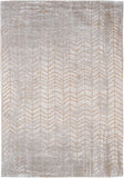 7' X 9' Gray and Yellow Chevron Non Skid Area Rug