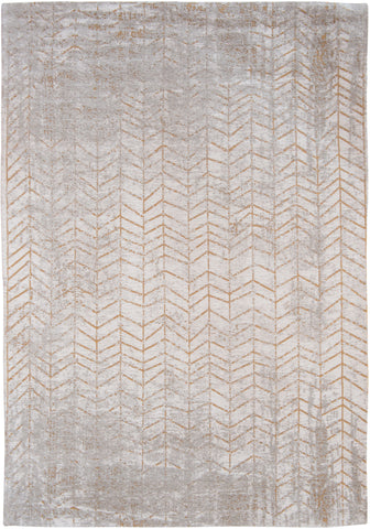 7' X 9' Gray and Yellow Chevron Non Skid Area Rug