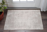 3' X 5' Gray and White Chevron Non Skid Area Rug
