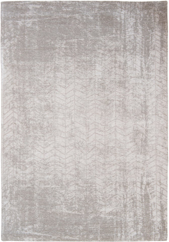 7' X 9' Gray and White Chevron Non Skid Area Rug