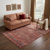 6' X 8' Red and Gray Oriental Non Skid Area Rug
