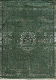 5' X 7' Gray and Green Medallion Non Skid Area Rug