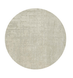 5' Gray and Beige Round Abstract Non Skid Area Rug