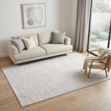 5' X 7' White Abstract Non Skid Area Rug