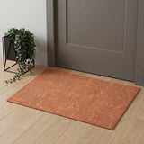 3' X 5' Orange Abstract Non Skid Area Rug