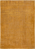 5' X 7' Yellow Abstract Non Skid Area Rug