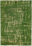 3' X 5' Green Abstract Non Skid Area Rug