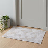 3' X 5' White Abstract Non Skid Area Rug