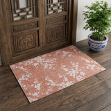 3' X 5' Red and White Oriental Non Skid Area Rug