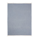 47" X 60" Blue Cotton Woven Turkish Towel Throw Blanket with Fringe