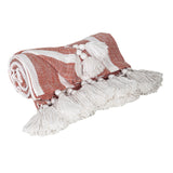 3' X 5' Beige Ivory And Brown Striped Washable Indoor Outdoor Area Rug