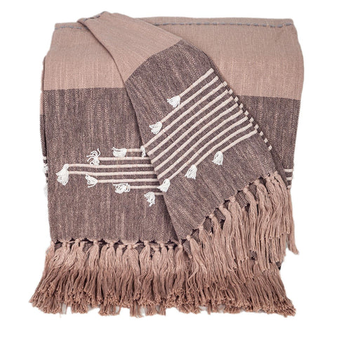 8' X 10' Ivory Striped Washable Indoor Outdoor Area Rug