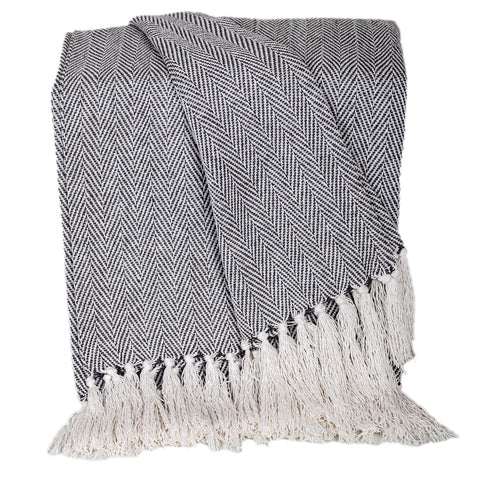 2' X 4' Blue and Gray Wool Hand Woven Hearth Rug
