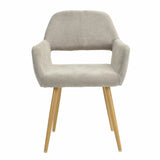22" Gray and Brown Upholstered Arm Chair
