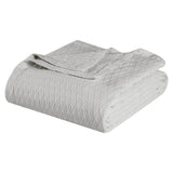 50" X 60" Platinum Cotton Woven Geometric Throw Blanket