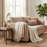 King Ivory Flannel Geometric Plush Blanket