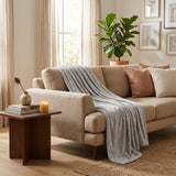 King Platinum Flannel Geometric Plush Blanket