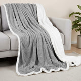 Queen Platinum Fleece Geometric Plush Blanket