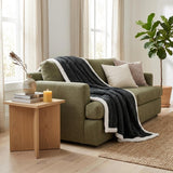 King Black Fleece Knitted Plush Blanket