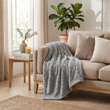 Queen Platinum Fleece Knitted Plush Blanket