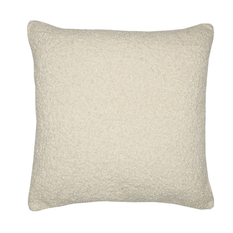 24" Ivory Throw Pillow With Shag