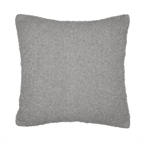 24" Gray Throw Pillow With Shag