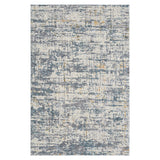 2' X 3' Blue and Ivory Abstract Area Rug