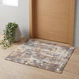 2' X 3' Brown Abstract Hand Loomed Area Rug