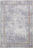5' X 7' Beige Ivory and Gray Power Loom Area Rug