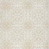 5' X 7' Beige and Ivory Floral Non Skid Area Rug