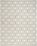 5' X 7' Ivory and Green Trellis Non Skid Area Rug