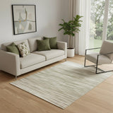 5' X 7' Green Abstract Power Loom Area Rug